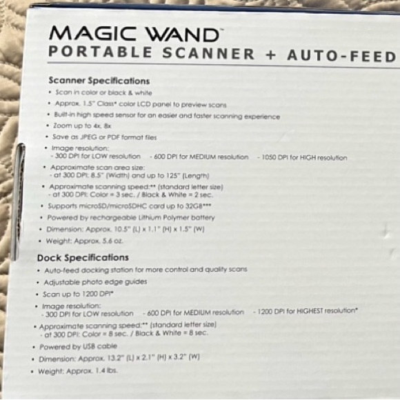 VuPoint Magic Wand portable handheld photo/document scanner. New in box❣️ - Picture 6 of 7